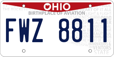 OH license plate FWZ8811
