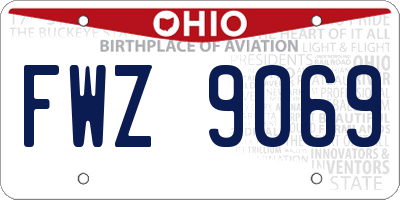 OH license plate FWZ9069