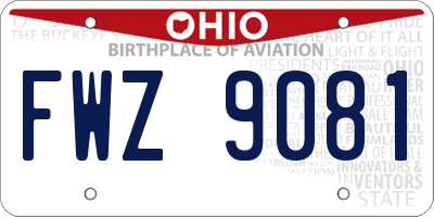 OH license plate FWZ9081