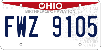 OH license plate FWZ9105
