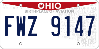 OH license plate FWZ9147