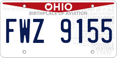 OH license plate FWZ9155