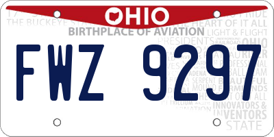 OH license plate FWZ9297