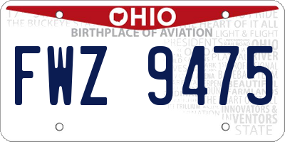 OH license plate FWZ9475