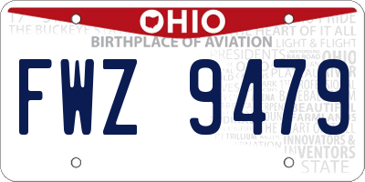 OH license plate FWZ9479
