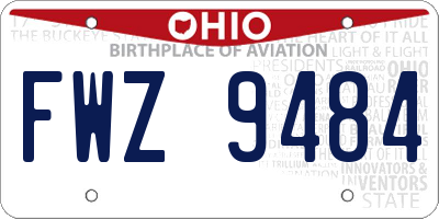 OH license plate FWZ9484