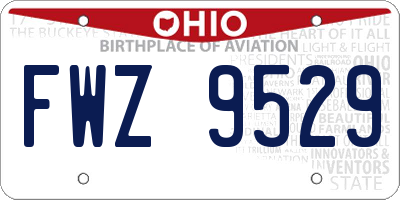 OH license plate FWZ9529