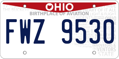 OH license plate FWZ9530