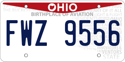 OH license plate FWZ9556