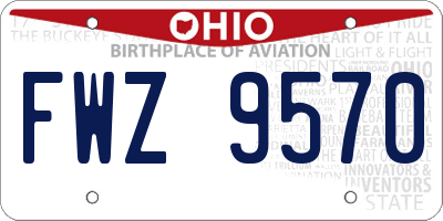 OH license plate FWZ9570