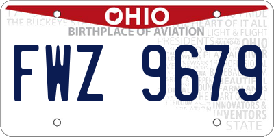 OH license plate FWZ9679