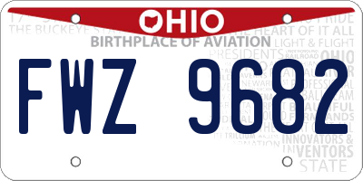 OH license plate FWZ9682
