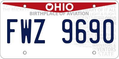OH license plate FWZ9690