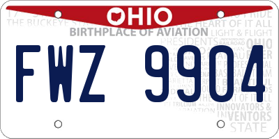 OH license plate FWZ9904