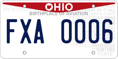 OH license plate FXA0006