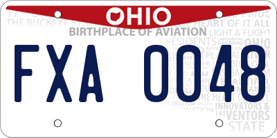 OH license plate FXA0048