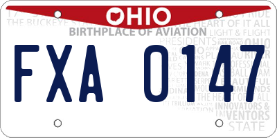 OH license plate FXA0147