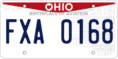 OH license plate FXA0168