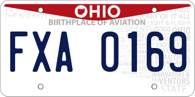 OH license plate FXA0169
