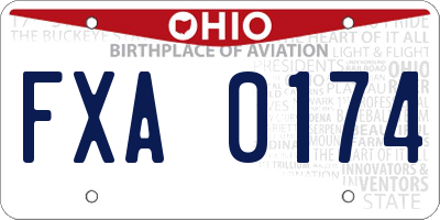 OH license plate FXA0174
