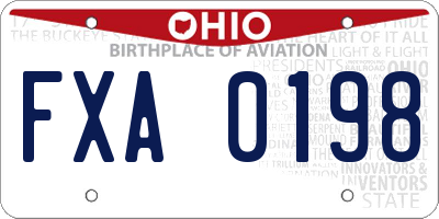 OH license plate FXA0198