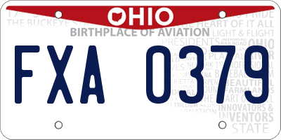 OH license plate FXA0379