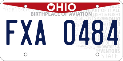 OH license plate FXA0484