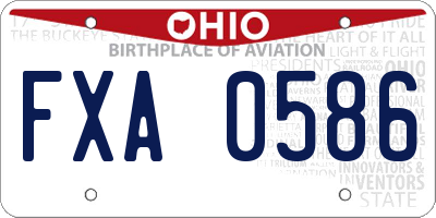 OH license plate FXA0586