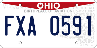 OH license plate FXA0591