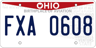 OH license plate FXA0608