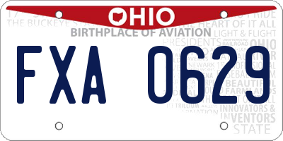 OH license plate FXA0629