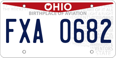 OH license plate FXA0682