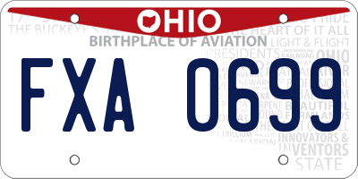OH license plate FXA0699