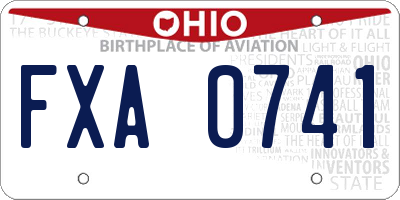 OH license plate FXA0741