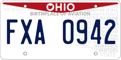 OH license plate FXA0942