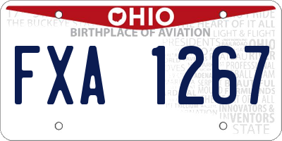 OH license plate FXA1267