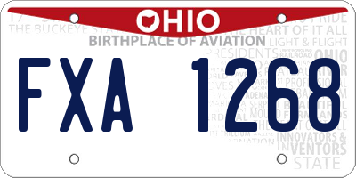 OH license plate FXA1268