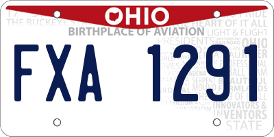 OH license plate FXA1291