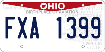 OH license plate FXA1399