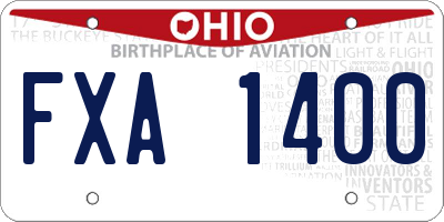 OH license plate FXA1400