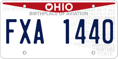 OH license plate FXA1440