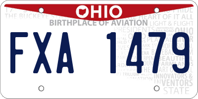 OH license plate FXA1479