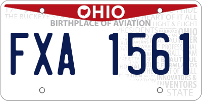 OH license plate FXA1561