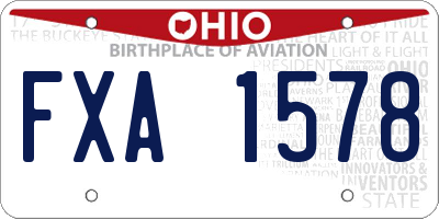 OH license plate FXA1578