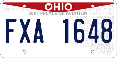 OH license plate FXA1648