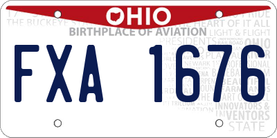 OH license plate FXA1676