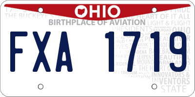 OH license plate FXA1719