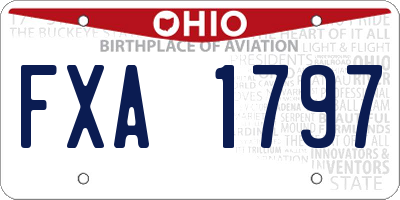 OH license plate FXA1797