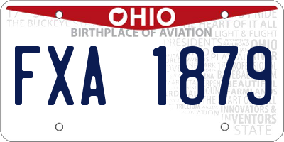 OH license plate FXA1879