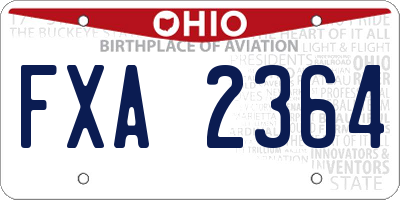 OH license plate FXA2364